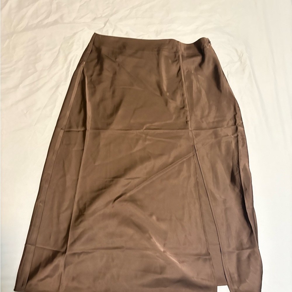 JustFab Chic Brown Pencil Skirt
